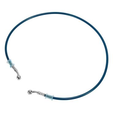 Imagem de Partuto Linha de mangueira de óleo de embreagem de freio de motocicleta de 100 cm com fio de aço inoxidável trançado PU linha de freio hidráulico de motocicleta para motocicletas Dirt Bikes azul