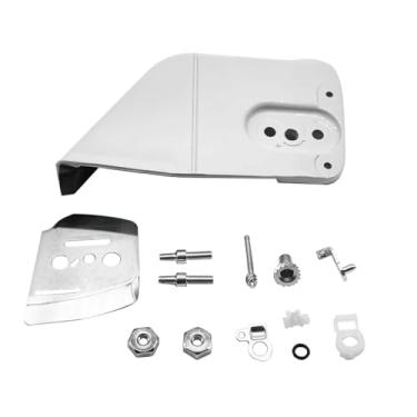 Imagem de Kit de placa de guia de cobertura antichip de motosserra, capa lateral de borda de roda dentada, compatível com modelos MS381, MS361, 038, 034, MS036