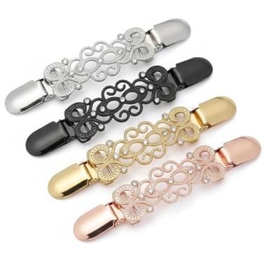 Imagem de Conjunto de 4 peças de clipes, clipe modelador de cintura para mulheres para apertar vestidos calças cachecol xaile