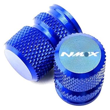 Imagem de Acessórios de motocicleta CNC alumínio tampa de porta de ar plugue tampas de válvula de pneu N-MAX compatível com Y&AMAHA Nmax 125 155 Nmax125 Nmax155 N-max (B-azul)