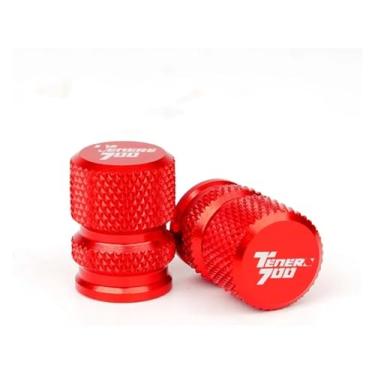 Imagem de Compatível com Tenere 700 2019 2020 2021 2022 2023 Acessórios de motocicleta Suporte lateral extensão de pé almofada ampliadora Tenere700 (tampas de válvula-vermelho)