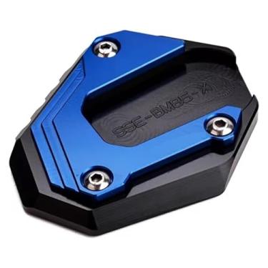 Imagem de Válvula de pneu de motocicleta CNC suporte lateral ampliador almofada compatível com F850GS F750GS F 750 850 GS Adventure 2018-2021 2022 (almofada de suporte azul)