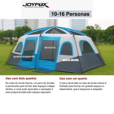 Imagem de Barraca Camping Familiar Joyfox 10-16 Pessoas 430X305X205Cm