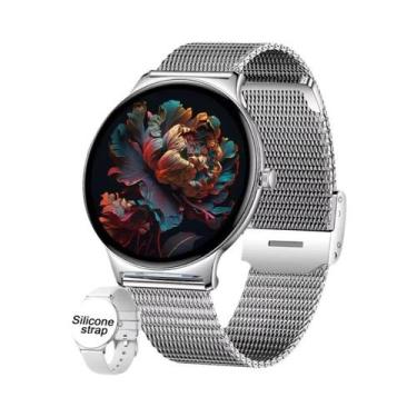 Imagem de Relógio Inteligente Feminino V89 Com Chamada BT, Tela AMOLED De 1,43 P