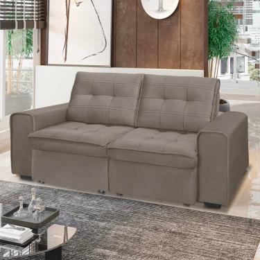 Imagem de Sofá RBF Móveis Cedro 4 Lugares 242cm Bipartido Retrátil Reclinável