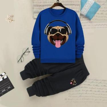 Imagem de Conjunto infantil de moletom - Franca kids , Azul, 2