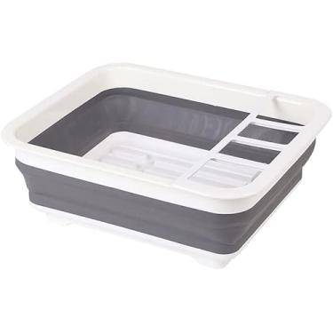 Imagem de CLLBANT Prateleira para pratos, Trjgtas prateleira para pratos suporte de armazenamento de cozinha escorredor tigela prato de louça prateleira de secagem portátil prateleira para casa organizador