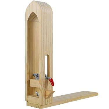 Imagem de GUANSHANG Grampo de costura de couro de madeira clipe de artesanato de couro de madeira resistente grampo de fixação de costura durável ferramenta de costura manual para costura de couro AT (pinheiro