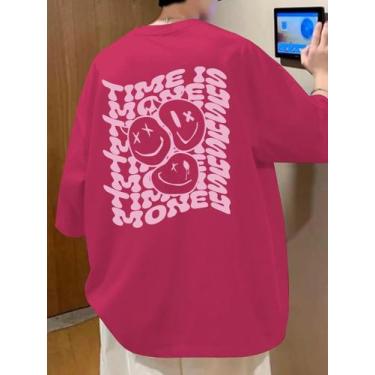 Imagem de Camiseta Timeis Money Blusa Oversized Desenho Estampa Grafica Frente C
