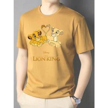 Imagem de Camiseta Adulto Rei Leao Unissex 100% Algodão - loja dinka, g, Amarelo