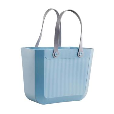 Imagem de FytStycale Bolsa de compras Bolsa de viagem Organizador versátil Cesta de banho portátil de portátil para produtos de limpeza Brinquedos Diversos, Azul