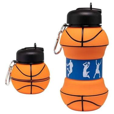 Imagem de 10X Vittak Garrafa Água Infantil Bola Dobrável 550Ml Futebo