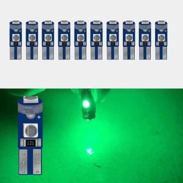 Imagem de Kit 10 Lâmpadas Led Pinguinho T5 3 Leds Painel Carro Moto - Genérico, 