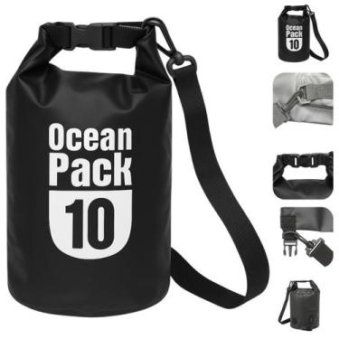 Imagem de Saco Estanque Impermeável 10L Multiuso Para Praia Piscina Viagem Campi
