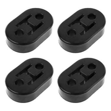 Imagem de MTRPS 4 peças cabide de borracha de escape de carro, 0,47"/12 mm suporte de silenciador ajustável de 2 furos, isolador universal de escapamento de alta densidade, amortecedor de choque (4 peças)