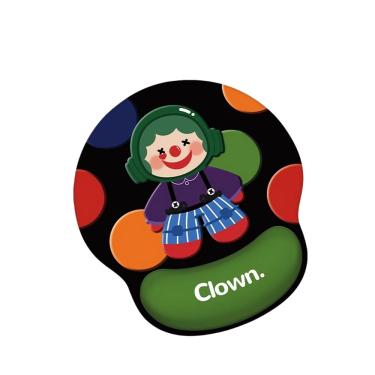 Imagem de Mouse pad com apoio de pulso Cartoon Clown Diatom Mud 25x22cm