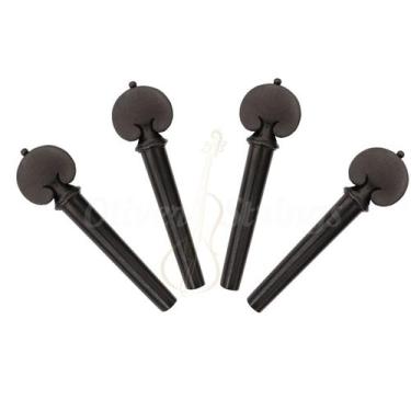 Imagem de Kit de Cravelhas em ébano modelo coração para cello - ORQUEZZ