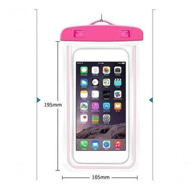 Imagem de Capa Bolsa Celular A Prova D'água Proteção Mergulhos Rosa