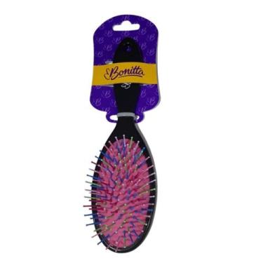 Imagem de Escova De Cabelo Oval C/ Cerdas Coloridas Top Colors Bonitta, Colorido