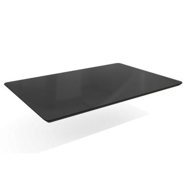 Imagem de Tampo Mesa Sala De Jantar Madeirado C- Vidro Ta31 Crome-jantar-premium Retangular 120x80cm Preto-preto - Kappesberg
