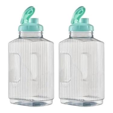 Imagem de 2X 2 Jarra Garrafa De Água Suco Geladeira Tampa Higiênica 1,