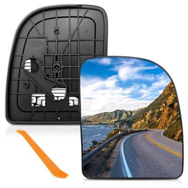 Imagem de TOP-MAX Substituição de vidro do espelho lateral do passageiro para Ford E150 E250 E350 E450 E450, 1999-2007 Ford F250 F350 F450 F550, Ford Excursion 2000-2005, óculos retrovisores superiores direito