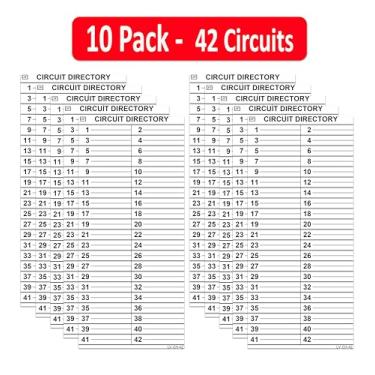 Imagem de Littversions 42 Circuits Vinil Substituição para Cutler Hammer Eaton Disjuntor Elétrico Painel Fusível Etiquetas Adesivos Adesivos CKTDIR Impermeável (pacote com 10)