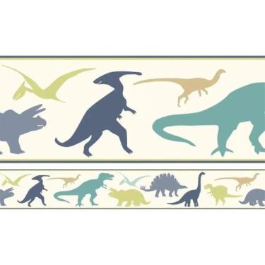 Imagem de Faixa Decorativa Adesivo Border Quarto Infantil Dinossauros - Artetik 