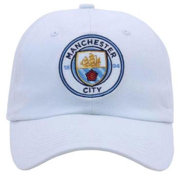 Imagem de Boné Manchester City Bordado Branco Supercap
