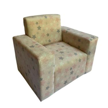 Imagem de Mini Sofa Infantil Poltrona Criança Estofado Com Personagem Estrelas