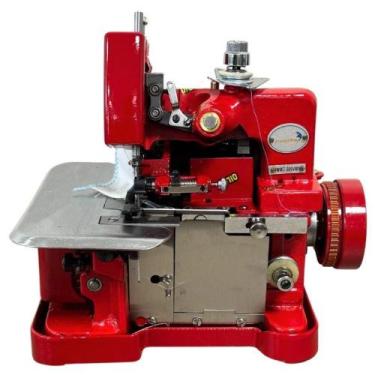 Imagem de Máquina De Costura Overlock 150W Portátil Vermelha Importway, 220V
