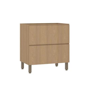 Imagem de Balcão De Cozinha 80cm 1 Porta E 1 Gaveta Sem Tampo Slim Luc Freijó/freijó