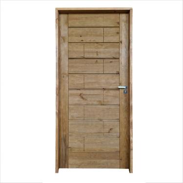 Imagem de Kit Porta de Madeira Maciça 215x97cm Batente 20cm Ekos