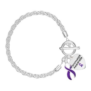 Imagem de Pulseira de corda roxa para conscientização da fibromialgia - ideal para campanhas de conscientização e eventos - 1 pulseira