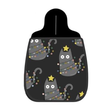 Imagem de Lixeira De Carro Organizador Lixinhocar Gatos Árvore Natal Preto