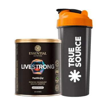 Imagem de LiveStrong – Essential Nutrition | Proteína Vegana Hidrolisada da Fava (PeptiStrong™) | Sem Açúcar, Sem Glúten, Sem Lactose | Sabores Variados + Coqueteleira (Neutro)