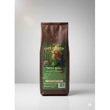Imagem de Café Gourmet Pronto Cafés Tropical Brasil Torra Artesanal Em Grão Torrado 100% Robusta Amazônico 500g