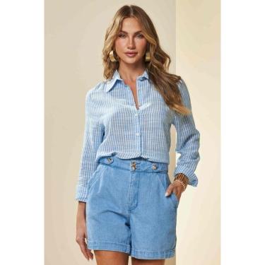 Imagem de CAMISA MANGA LONGA DE LINHO FEMININA DOCE TRAMA-Feminino