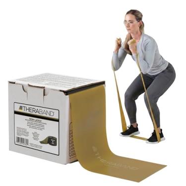 Imagem de TheraBand Faixas profissionais de resistência a látex para exercícios corporais superiores e inferiores, Level 7 - Advanced, Gold, Gold-Max