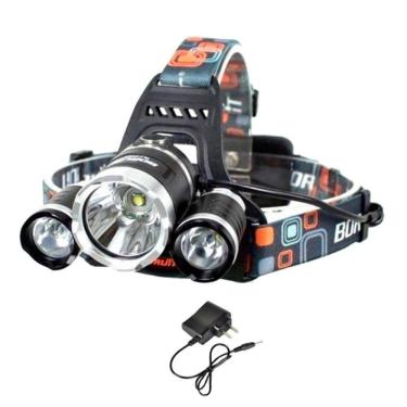 Imagem de Lanterna Cabeça Triplo T6 3 Led Cree Swat 2 Baterias