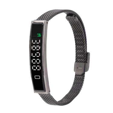 Imagem de SUNGOOYUE Pulseira Inteligente, Pulseira de Saúde Rastreador de Fitness Com Aplicativo de Controle de Câmera Remota 5.3 para Telefones Rastreamento de Natação à Prova D'água (Preta)