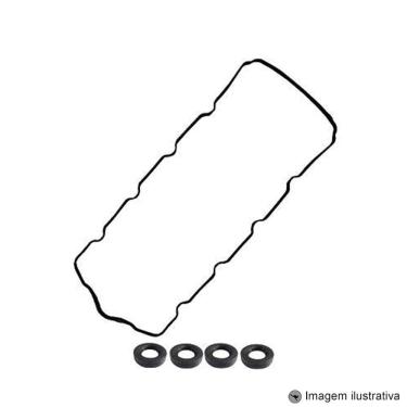 Imagem de Kit Junta Tampa De Válvula Borracha Fiat Doblo Gran Siena Idea Palio Punto Jeep Renegade Toro Etorq Evo 1.6 1.8 16V Flex 2014/... Fina
