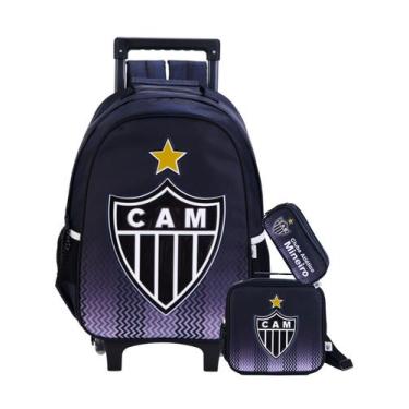 Imagem de Kit Atlético Mineiro Mochila De Rodas + Lancheira + Estojo