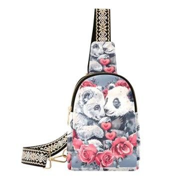 Imagem de CEBUGI Bolsa tiracolo feminina pequena para o Dia dos Namorados, bolsa tiracolo de couro, para caminhadas, viagens ao ar livre