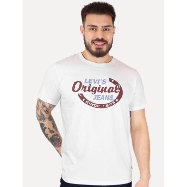 Imagem de Camiseta Levis Masculina Original Since Graphic Branca-Masculino