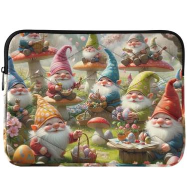 Imagem de Capa fofa para laptop Spring Gnomos Flowers para Macbook Pro 14 capa para notebook fofa universal 13-14 polegadas