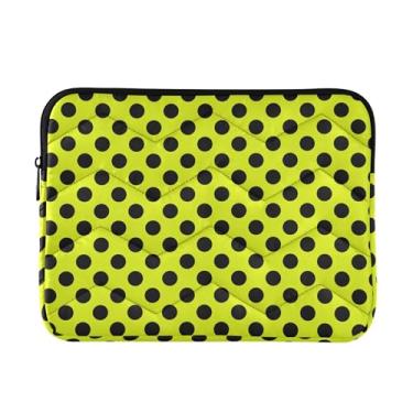 Imagem de Bolsa moderna preta de bolinhas amarelas para laptop, bolsas femininas de 33 a 13,3 polegadas, bolsa para professores