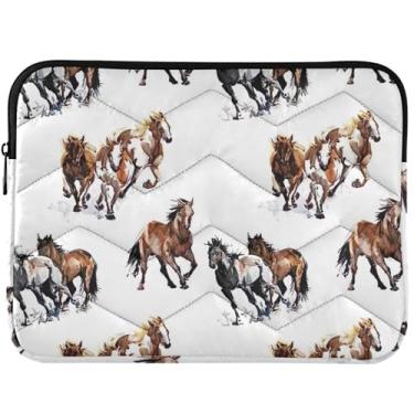 Imagem de Capa para laptop Horse Wild Mustang fofa, universal, acessórios de computador de 13 a 14 polegadas para MacBook Pro 14