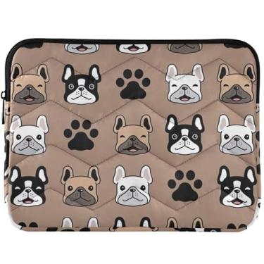 Imagem de Capa para notebook marrom buldogue francês para laptop para MacBook Air 13 polegadas capa universal para laptop de 13 a 14 polegadas bolsas, capas e capas