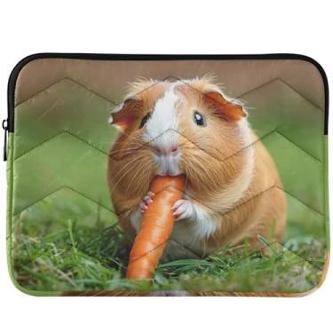 Imagem de Capa para notebook com cenoura da Guiné para MacBook Capa universal de 13 polegadas para laptop acolchoada de 33 a 14 polegadas